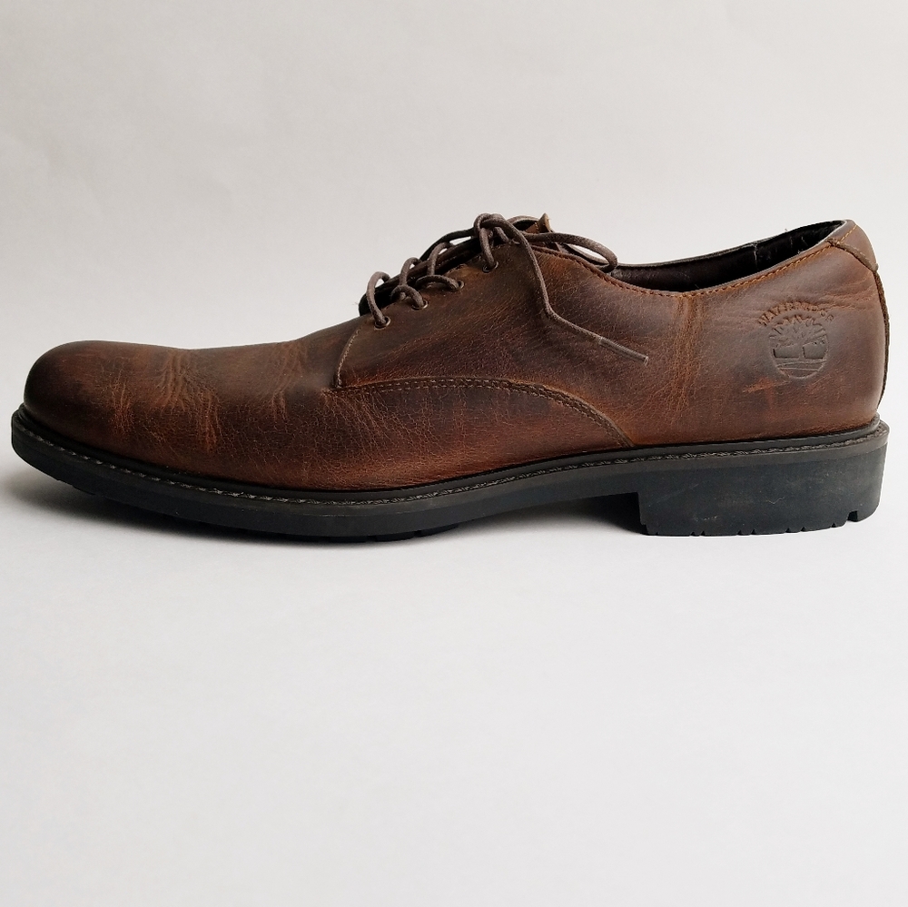 Timberland brown leather oxford laced up shoes GSD